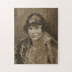 Porträt einer Frau aus den 1920er Jahren Puzzle