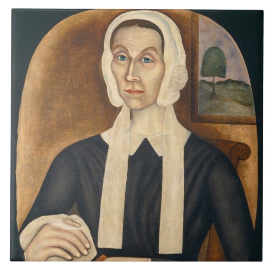 Porträt einer Frau, C. 1845 (Öl auf Leinwand) Fliese (Vorderseite)