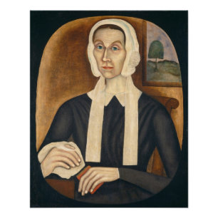 Porträt einer Frau, C. 1845 (Öl auf Leinwand) Poster