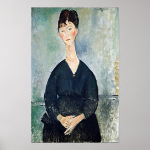 Porträt einer Frau Café Singer von Amedeo Modiglia Poster