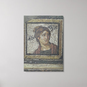 Porträt einer Frau, Detail einer Mosaikplasterung Leinwanddruck