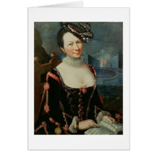 Porträt einer Frau, die eine Partitur hält