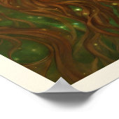 Porträt einer Frau im Kleeblatt Grün Poster (Ecke)