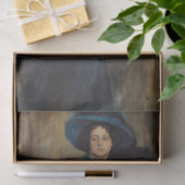 Porträt einer Frau in Blau (Raimundo de Madrazo) Seidenpapier (Geschenk)