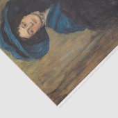 Porträt einer Frau in Blau (Raimundo de Madrazo) Seidenpapier (Ausschnitt)