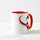 Porträt einer Frau in Frieden. Tasse (VorderseiteRechts)