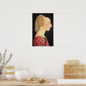Porträt einer Frau in Rot, 1460-70 Poster (Küche)