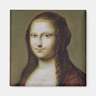 Porträt einer Frau inspiriert von der Mona Lisa Magnet