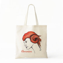 Porträt einer Frau mit orangen Mandarinenhaaren Po