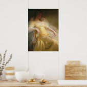 Porträt einer Frau (Öl auf Leinwand) Poster (Küche)