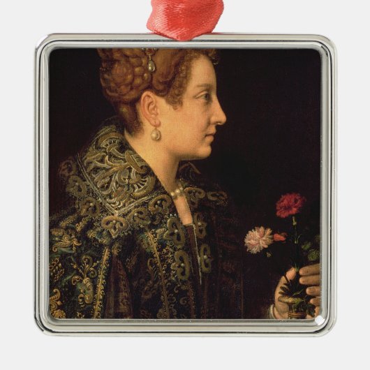 Porträt einer Frau Silbernes Ornament (Vorne)