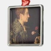 Porträt einer Frau Silbernes Ornament (Links)
