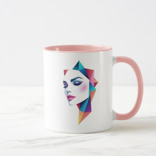 Porträt einer Frau. Tasse