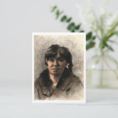 Porträt einer Frau, Van Gogh Kunsthandwerk Postkarte (Stehend Vorderseite)