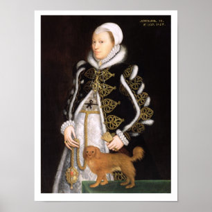 Porträt einer Frau, vermutlich Catherine Carey, Poster