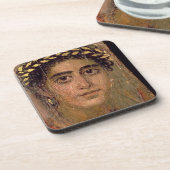 Porträt einer Frau, von Fayum, Romano-Ägyptisch, Untersetzer (Linke Seite)