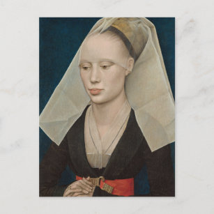 Porträt einer Frau von Rogier van der Weyden - Postkarte