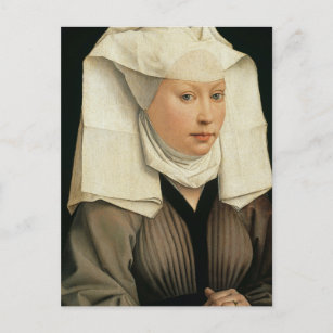 Porträt einer Frau von Rogier van der Weyden - Postkarte