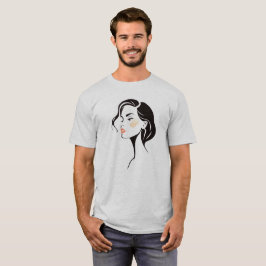 Porträt einer Frau wie ein Comic. T-Shirt