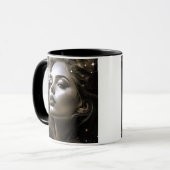 Porträt einer funkelnden Frau. Tasse (Vorderseite Links)