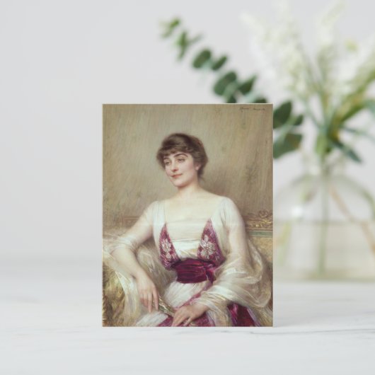 Porträt einer Gräfin Postkarte (Stehend Vorderseite)