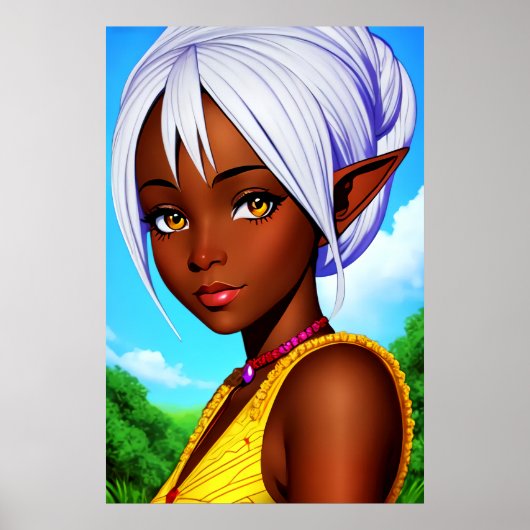 Porträt einer Hybridweibchen | Art der AI Poster (Vorne)