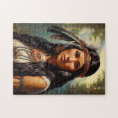 Porträt einer indianischen Frau Puzzle (Horizontal)