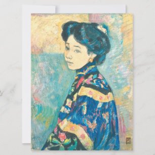 Porträt einer japanischen Frau (von Fujishima Take Karte