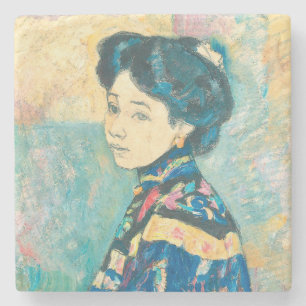 Porträt einer japanischen Frau (von Fujishima Take Steinuntersetzer
