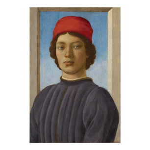 Porträt einer Jugend, c.1485 (Öl u. Tempera) Poster