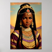 Porträt einer jungen afrikanischen Prinzessin | Ar Poster (Vorne)