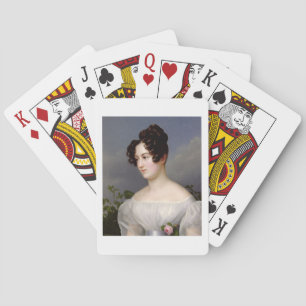 Porträt einer jungen Frau, 1827 (Öl auf Leinwand) Spielkarten