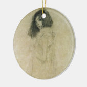 Porträt einer jungen Frau, 1896-97 Keramikornament (Links)