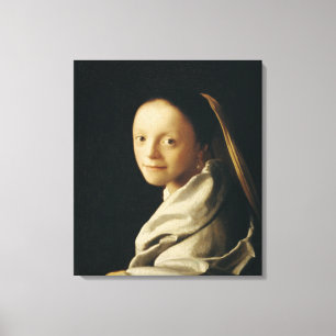 Porträt einer jungen Frau, c.1663-65 Leinwanddruck