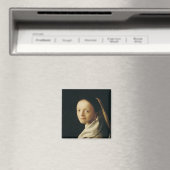 Porträt einer jungen Frau, c.1663-65 Magnet (In Situ (Geschirrspüler))