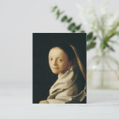 Porträt einer jungen Frau, c.1663-65 Postkarte (Stehend Vorderseite)