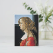 Porträt einer jungen Frau von Botticelli Postkarte (Stehend Vorderseite)