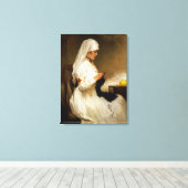 Porträt einer Krankenschwester vom Roten Kreuz Leinwanddruck (Insitu (Holzboden))