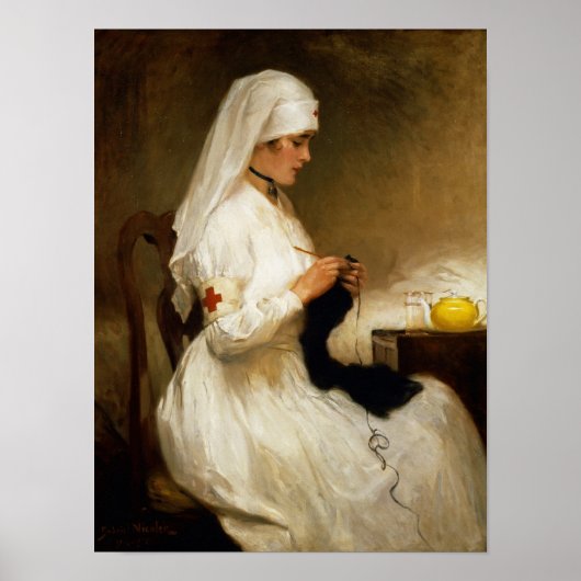 Porträt einer Krankenschwester vom Roten Kreuz Poster (Vorne)