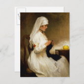 Porträt einer Krankenschwester vom Roten Kreuz Postkarte (Vorne/Hinten)