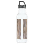 Porträt einer Kurzen Eule in den Marschen Edelstahlflasche (Rückseite)