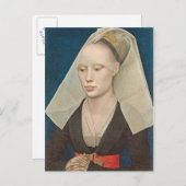 Porträt einer Lady, c.1460 (Öl auf Tafel) Postkarte (Vorne/Hinten)