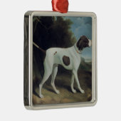 Porträt einer Leber und des weißen Zeigers Silbernes Ornament (Rechts)