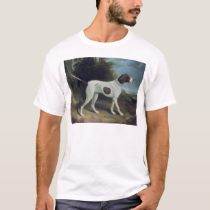 Porträt einer Leber und des weißen Zeigers T-Shirt