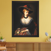 Porträt einer Nobelfrau von Alois Eckhardt Leinwanddruck (Insitu (Wohnzimmer))