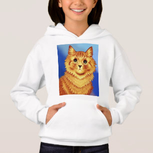 Porträt einer orangefarbenen Katze von Louis Wain Hoodie