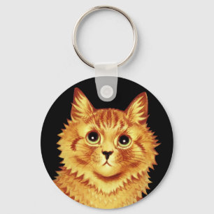 Porträt einer orangefarbenen Katze von Louis Wain Schlüsselanhänger