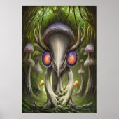 Porträt einer Pilzpilz-Alien | AI Art Poster (Vorne)