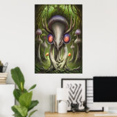 Porträt einer Pilzpilz-Alien | AI Art Poster (Heimbüro)