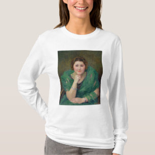 Porträt einer russischen Frau mit einem grünen T-Shirt